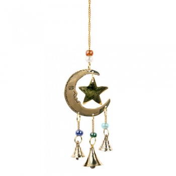 Brass Chime Moon and Star